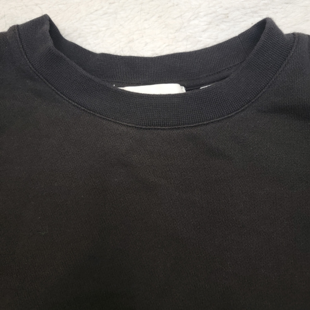Wilfred Free Aritzia Black Cropped Tie Open Back Wide Sleeves Sweatshirt Size S - Picture 5 of 12